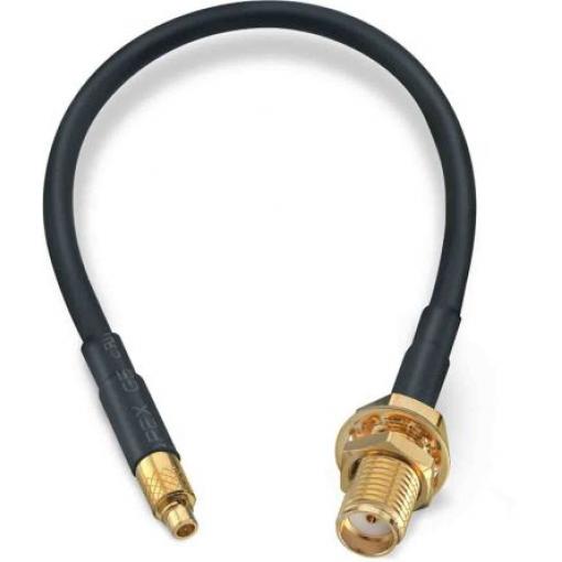Koaxiální kabel, řada: MMCX, SMA RG174, Černá Polytetrafluorethylén, vnější průměr: 2.7 mm OD 152.4 mm 50 Ω Wurth