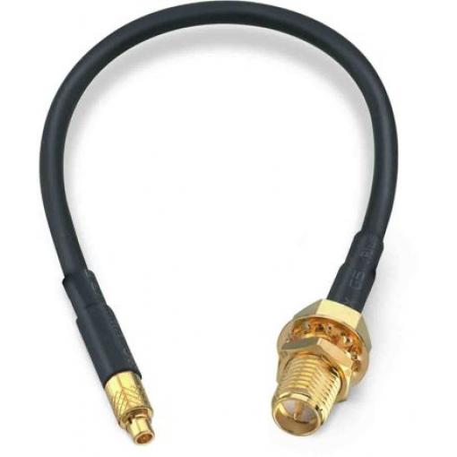 Koaxiální kabel, řada: MMCX, RP-SMA RG174, Černá Polytetrafluorethylén, vnější průměr: 2.7 mm OD 152.4 mm 50 Ω Wurth