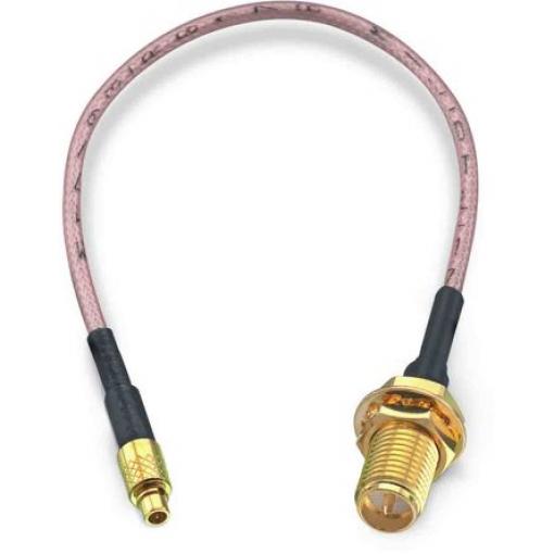 Koaxiální kabel, řada: MMCX, RP-SMA RG178, Černá Polytetrafluorethylén, vnější průměr: 1.8 mm OD 152.4 mm 50 Ω Wurth