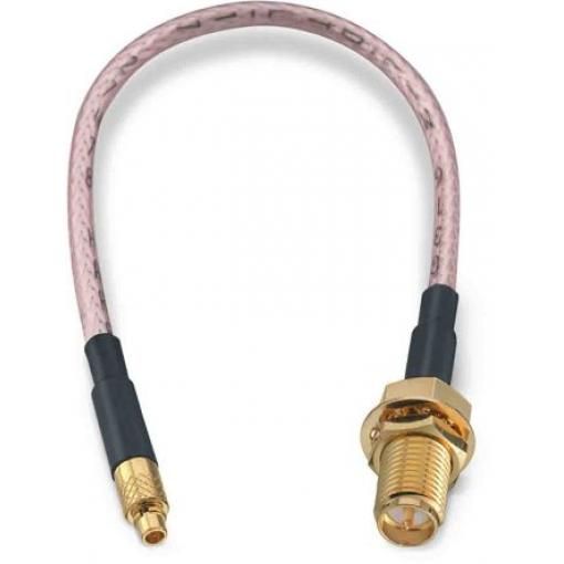 Koaxiální kabel, řada: MMCX, RP-SMA RG316, Černá Polytetrafluorethylén, vnější průměr: 2.49 mm OD 152.4 mm 50 Ω Wurth