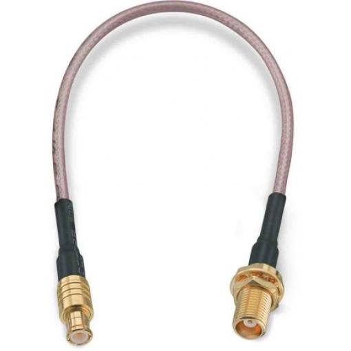 Koaxiální kabel, řada: MCX RG178, Černá Polyetylen, vnější průměr: 1.8 mm OD 152.4 mm 50 Ω Wurth Elektronik S koncovkou