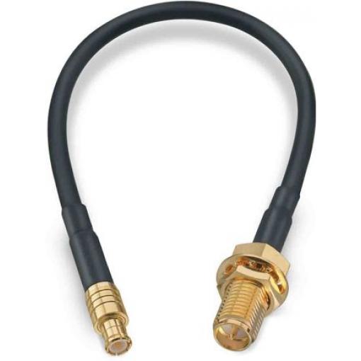 Koaxiální kabel, řada: MCX, RP-SMA RG174, Černá Polyetylen, vnější průměr: 2.7 mm OD 152.4 mm 50 Ω Wurth Elektronik S