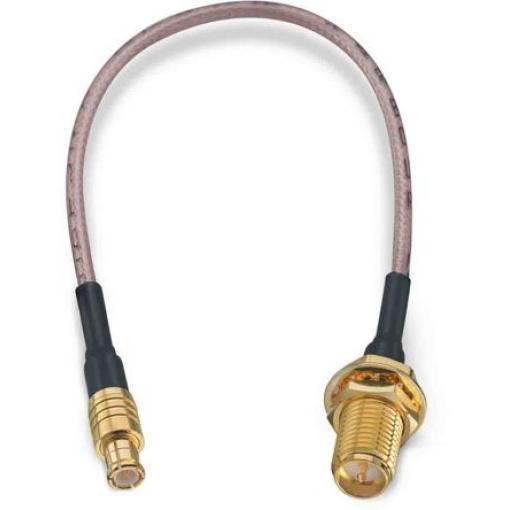 Koaxiální kabel, řada: MCX, RP-SMA RG178, Černá Polytetrafluorethylén, vnější průměr: 1.8 mm OD 152.4 mm 50 Ω Wurth