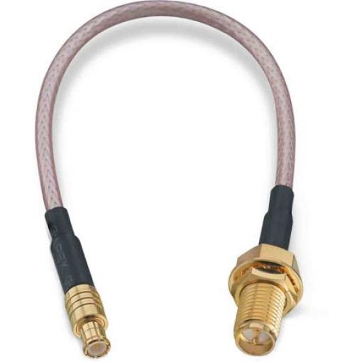 Koaxiální kabel, řada: MCX, RP-SMA RG316, Černá Polytetrafluorethylén, vnější průměr: 2.49 mm OD 152.4 mm 50 Ω Wurth
