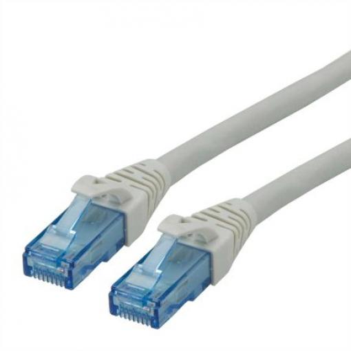 Roline Cat6a Ethernetové kabely, Šedá, Nízko dýmivý bezhalogenový 1 m 8, typ pláště: Nestíněný Nestíněný