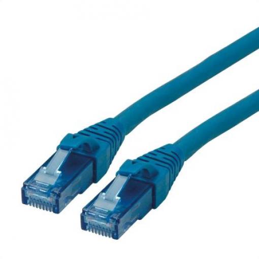 Roline Cat6a Ethernetové kabely, Modrá, Nízko dýmivý bezhalogenový 1 m 8, typ pláště: Nestíněný Nestíněný