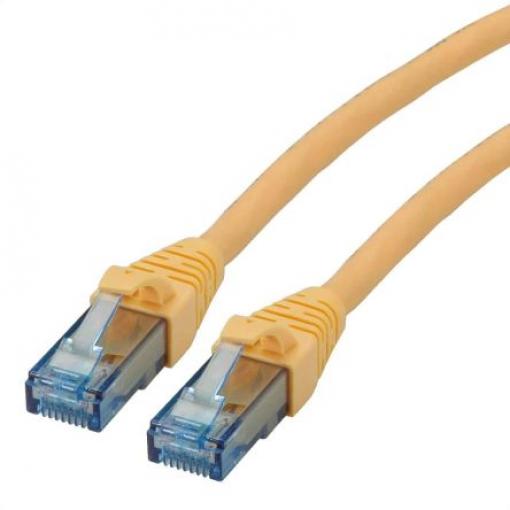 Roline Cat6a Ethernetové kabely, Žlutá, Nízko dýmivý bezhalogenový 3 m 8, typ pláště: Nestíněný Nestíněný
