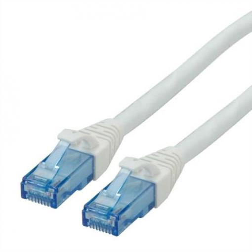 Roline Cat6a Ethernetové kabely, Bílá, Nízko dýmivý bezhalogenový 10 m 8, typ pláště: Nestíněný Nestíněný