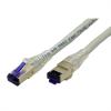 Roline Cat6a Ethernetové kabely, Šedá, Polyvinylchlorid 90 m 8, typ pláště: Stíněné Stíněný