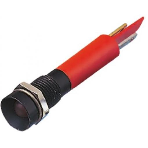 Indikátor pro montáž do panelu, řada: 1924X354 Červená Pájecí plíšek CML Innovative Technologies 130V ac 8 mm, IP67