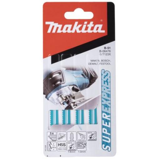 List pro vykružovací pilu, počet zubů na palec: 2.6 Makita Kov 75 mm Rychlořezná ocel 1