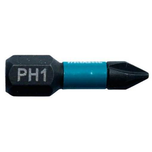 Makita Bit šroubováku, Magnet, typ hlavice: Šestihranný, Šestihran, 6.35 mm, PH1, celková délka: 25 mm, počet kusů: 1