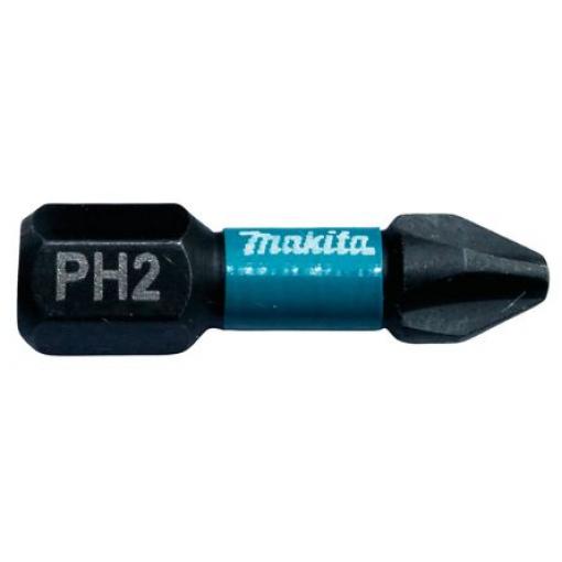 Makita Bit šroubováku, Magnet, typ hlavice: Šestihranný, Šestihran, 6.35 mm, PH2, celková délka: 25 mm, počet kusů: 1