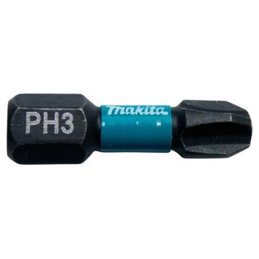 Makita Bit šroubováku, Magnet, typ hlavice: Šestihranný, Šestihran, 6.35 mm, PH3, celková délka: 25 mm, počet kusů: 1