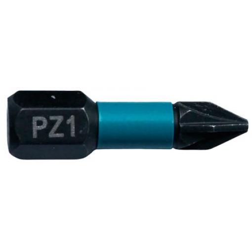 Makita Bit šroubováku, Magnet, typ hlavice: Šestihranný, Šestihran, 6.35 mm, PZ1, celková délka: 25 mm, počet kusů: 1