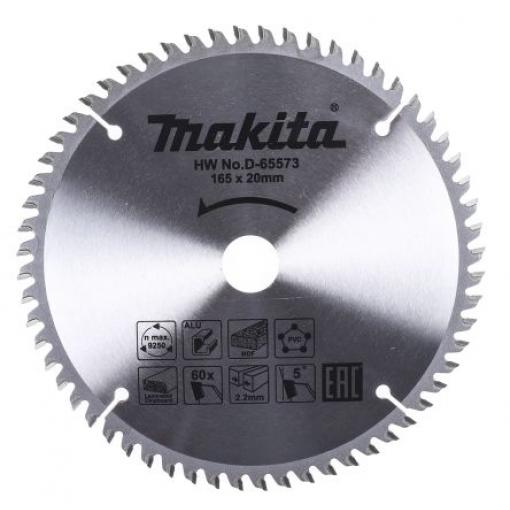 Kotouč pro kotoučovou pilu Makita 60 Hliník, Dřevo, Měď, Polyvinylchlorid, Mosaz 165 mm 1