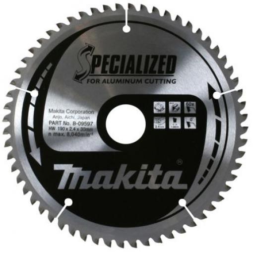 Kotouč pro kotoučovou pilu Makita 60 Mosaz, Hliník, Měď 190 mm 1