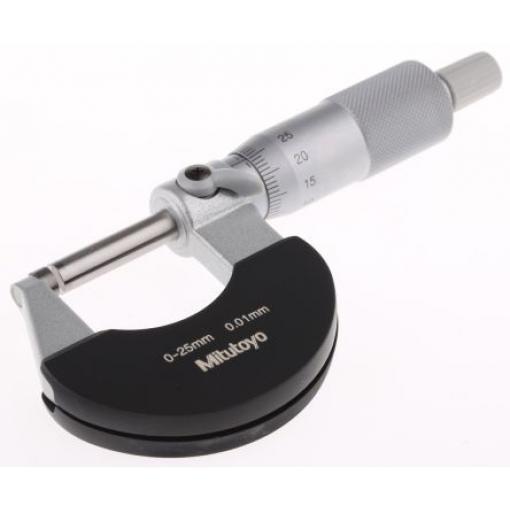 Mikrometr 102-217, přesnost: ±0.002 mm Externí, rozlišení: 0.01 mm, Metrické, max. měření: 25 mm Mitutoyo, ISOCAL