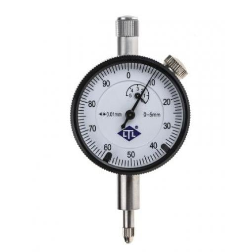 RS PRO Číselníkový indikátor, přesnost: 0.005 mm, Metrické, max. měření: 5 mm