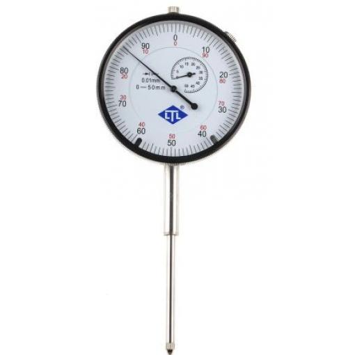 RS PRO Číselníkový indikátor, přesnost: 0.045 FSD mm, rozlišení: 0.01 mm, Metrické, max. měření: 50 mm