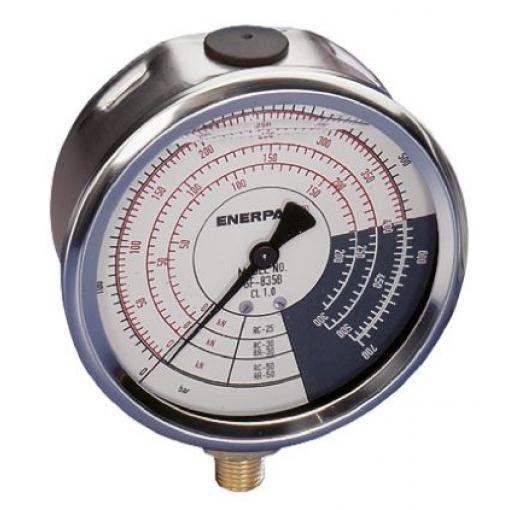 Tlakoměr NPTF GF5B, přesnost: ±1 % 100 mm 1/2 in Kalibrováno Nerezová ocel 700 bar 0 bar Enerpac