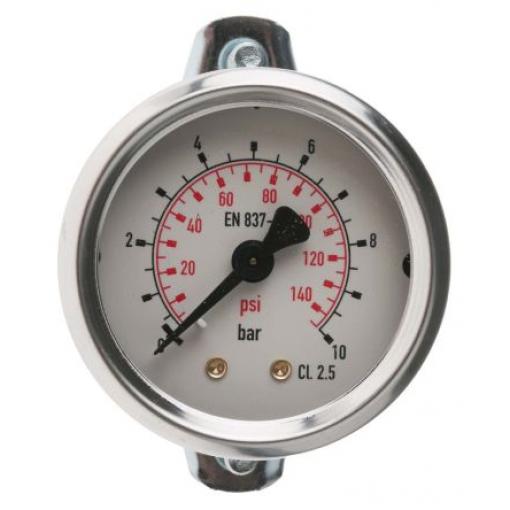 Tlakoměr 8587700, přesnost: ±2.5 % 050 mm 1/8 in G Ocel, 60 °C 10 bar 0 bar RS PRO