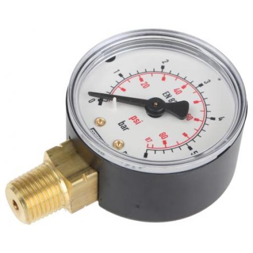 Tlakoměr Se závitem 7203574, přesnost: ±2.5 % 50 mm 1/4 in R Plastové, 60 °C 6 bar 0 bar WIKA