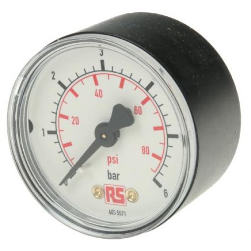 Tlakoměr BSPT 7203522, přesnost: ±1.6 % 50 mm 1/4 in G Kalibrováno Plastové, 60 °C 6 bar 0 bar WIKA