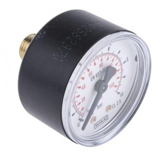 Tlakoměr RR 1/4 7203493, přesnost: ±1.6 % 50 mm Plastové, 60 °C 10 bar 0 bar WIKA
