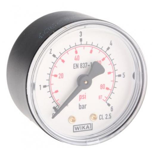 Tlakoměr BSPT 7203476, přesnost: ±1.6 % 50 mm 1/4 in G Kalibrováno Plastové, 60 °C 6 bar 0 bar WIKA