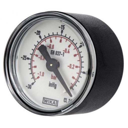 Tlakoměr BSPT 7203726, přesnost: ±1.6 % 40 mm 1/8 in R Kalibrováno Plastové, 60 °C 0 bar -1 bar WIKA