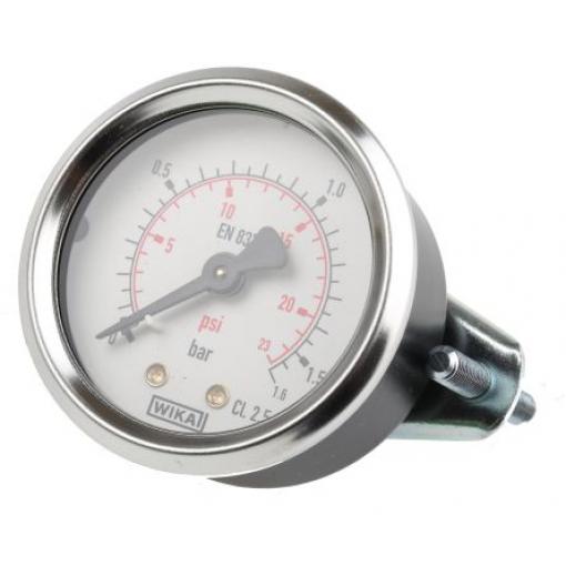 Tlakoměr Se závitem 7833985, přesnost: ±2.5 % 50 mm 1/4 in G Kalibrováno Plastové, 60 °C 1.6 bar 0 bar WIKA