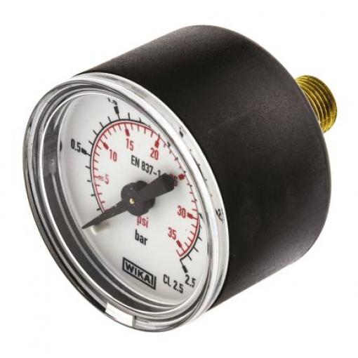 Tlakoměr 7833500, přesnost: ±2.5 % 40 mm Plastové, 60 °C 2.5 bar 0 bar WIKA