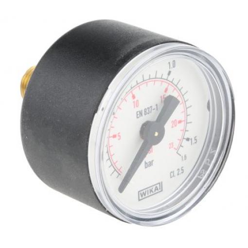 Tlakoměr Typ R 7833462, přesnost: ±1.6 % 040 mm Plastové, 60 °C 1.6 bar 0 bar WIKA