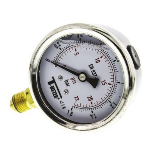 Tlakoměr BSPT 1613002 63 mm G 1/4 Kalibrováno Nerezová ocel, 60 °C 1.6 bar 0 bar Sferaco