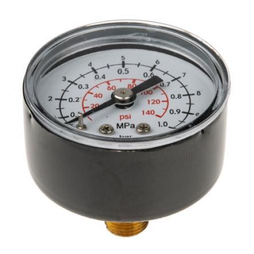Tlakoměr MNPT 18-013-989, přesnost: ±2.5 % 40 mm R 1/8 in Nerezová ocel, ABS, 65 °C 10 bar 0 bar Norgren