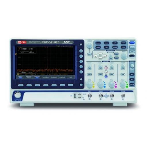 Osciloskop, řada: RSMDO-2000EX Pracovní stůl 100 MHz 4 kanálový, typ displeje: TFT LCD 10 Mpts, USB RS PRO 120000 per