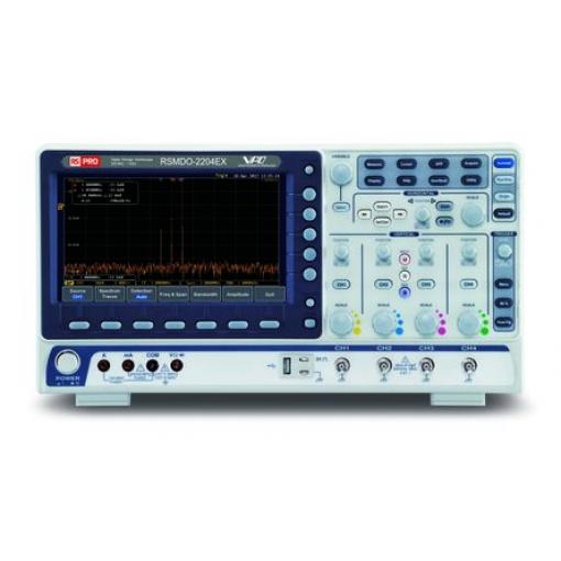 Osciloskop, řada: RSMDO-2000EG Pracovní stůl 200 MHz 4 kanálový, typ displeje: TFT LCD 10 Mpts, USB RS PRO 120000 per