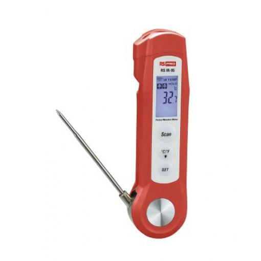 RS PRO Infračervený teploměr, číslo modelu: RSIR-95 -20 °C, Max Teplota 280 °C, přesnost: ±1 %, F, °C