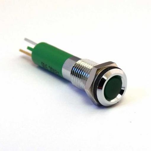 Indikátor pro montáž do panelu, řada: 1901X25X Zelená M8 CML Innovative Technologies 12V M8, IP67