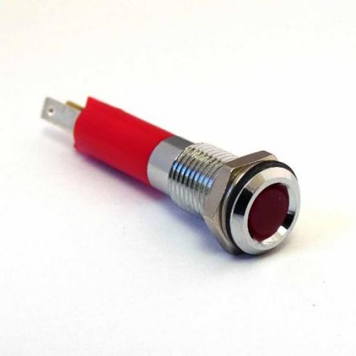 Indikátor pro montáž do panelu, řada: 1901X25X Super červená M8 CML Innovative Technologies 12V M8, IP67