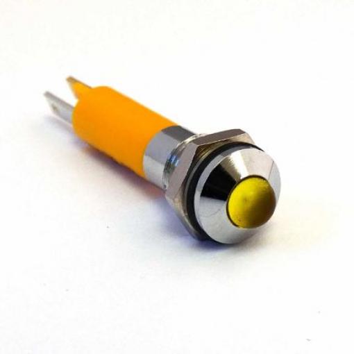 Indikátor pro montáž do panelu, řada: 1908x35x Prominentní barva Žlutá, 24 V dc CML Innovative Technologies, IP67