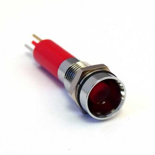 Indikátor pro montáž do panelu, řada: 1909X35X Červená M8 CML Innovative Technologies 24V dc M8, IP67