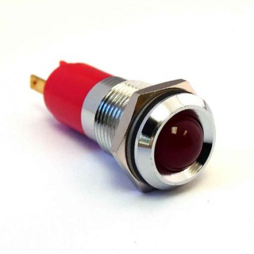 Indikátor pro montáž do panelu, řada: 192AX25X Prominentní barva Červená, 12 V ac/dc CML Innovative Technologies, IP67