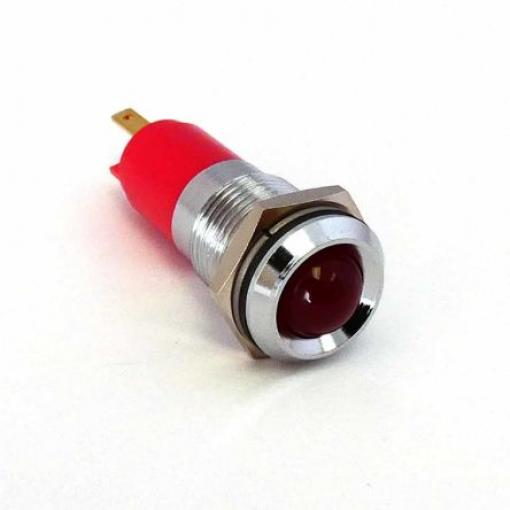 Indikátor pro montáž do panelu, řada: 192AX35X Červená Pájecí plíšek CML Innovative Technologies 12V ac/dc M14, IP67