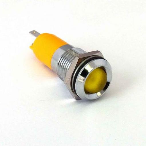 Indikátor pro montáž do panelu, řada: 192AX35X Žlutá Pájecí plíšek CML Innovative Technologies 24V ac/dc M14, IP67