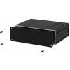 RS PRO Pouzdro na přístroje Hliník 53.8 mm barva Černá 160 mm 169.8 mm