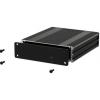 RS PRO Pouzdro na přístroje Hliník 30 mm barva Černá 220 mm 108.5 mm