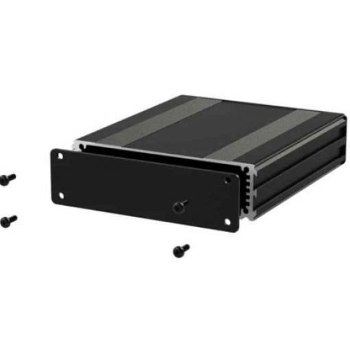 RS PRO Pouzdro na přístroje Hliník 30 mm barva Černá 220 mm 108.5 mm