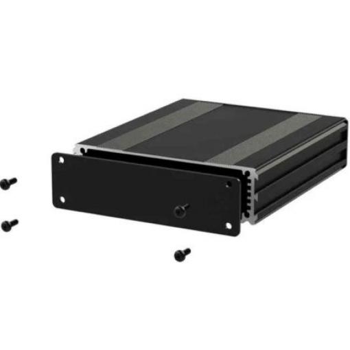 RS PRO Pouzdro na přístroje Hliník 30 mm barva Černá 80 mm 108.5 mm